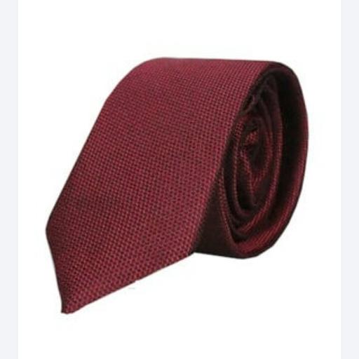 کراوات مردانه زرشکی ساده خودطرح