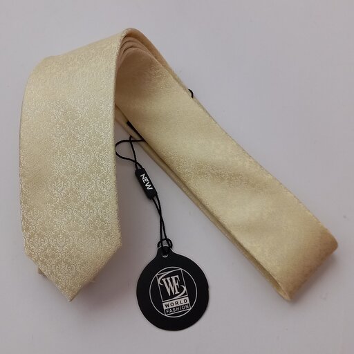 کراوات طلایی رنگ طرحدار اصیل مردانه با ارسال رایگان
