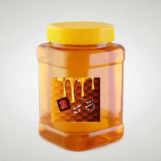 بسته 2 عددی 5٪ تخفیف بیشتر عسل گون طبیعی ساکاروز 2/3 دو کیلو خالص تا حدی رس بسته انستیتو چلیپا عسل ارسال رایگان