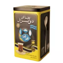 چای سیاه شکسته قوطی فلزی عطری دوغزال 