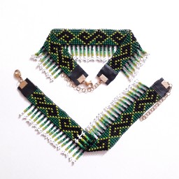 پابند  آویز دار  منجوقبافی