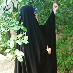 عبا اصیل عربی ساده جنس کرپ تایتانیک کره حجاب سُندُس