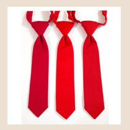 کراوات بچگانه در سه رنگ قرمز براق ، قرمز مات ، قرمز تیره