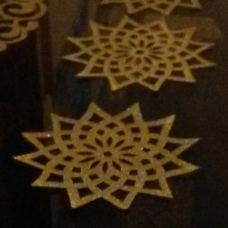 زیر فنجونی وداخل بوفه برای تزیینات روی میزتهیه از چرم مصنوعی اکلیلی