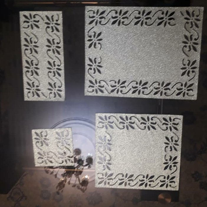 عسل خوری و رومیزی زیر بشقابی