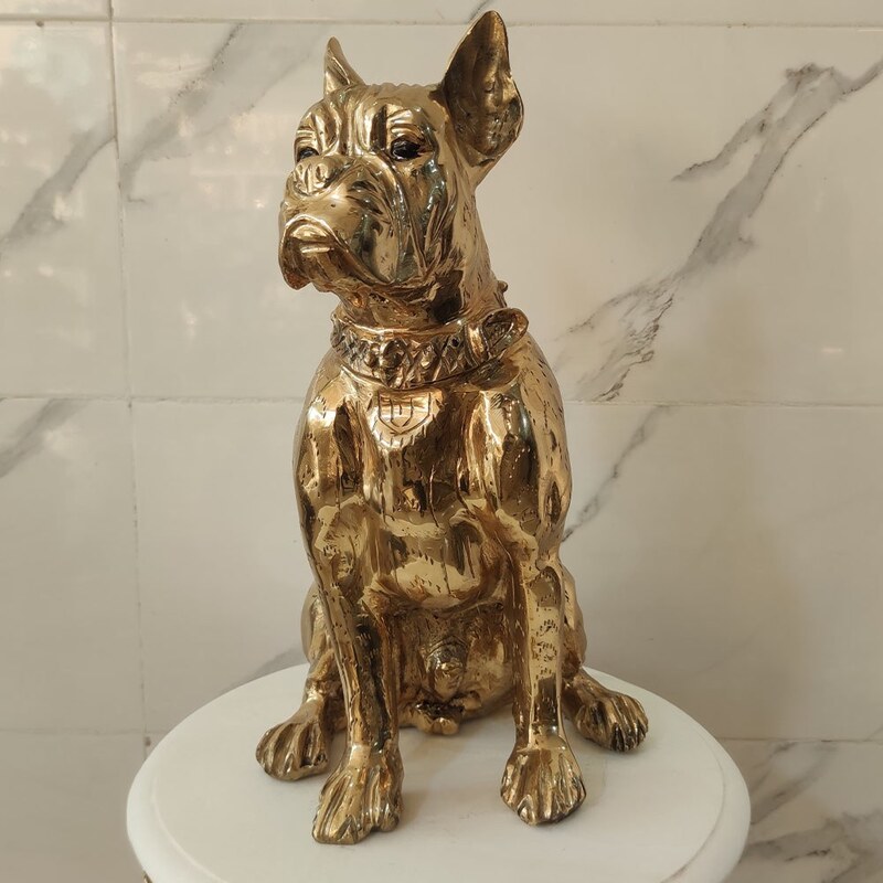 مجسمه برنزی مدل سگ بزرگ شارپی قلم کاری اعلا کد 2834