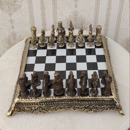 شطرنج برنزی رومیزی سایز 1 کد 5920