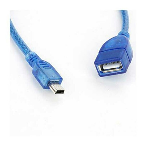 کابل تبدیل Mini-USB به USB-Female ام دبیلیو نت طول 30 سانتی متر