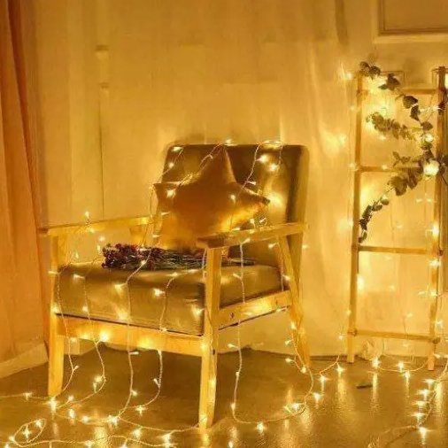 ریسه تک رنگ  سوزنی چشمک زن بسیار زیبا و لاکچری و برای دور سفره و تابلو دارای رنگ طلایی.سفید وآبی