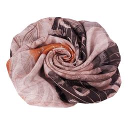 روسری زنانه کرپ حریر پروانه ارسال رایگان رنگ کرم جنس نخ لطیف و درجه یک