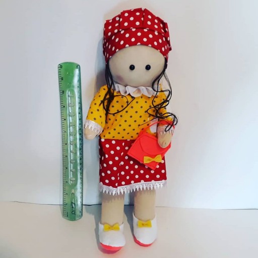 عروسک پارچه ای 40 سانتی دختر روسی سپیده دارای رنگبندی