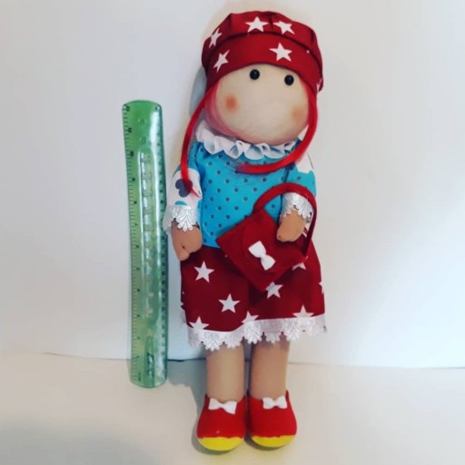 عروسک پارچه ای 40 سانتی دختر روسی سپیده دارای رنگبندی