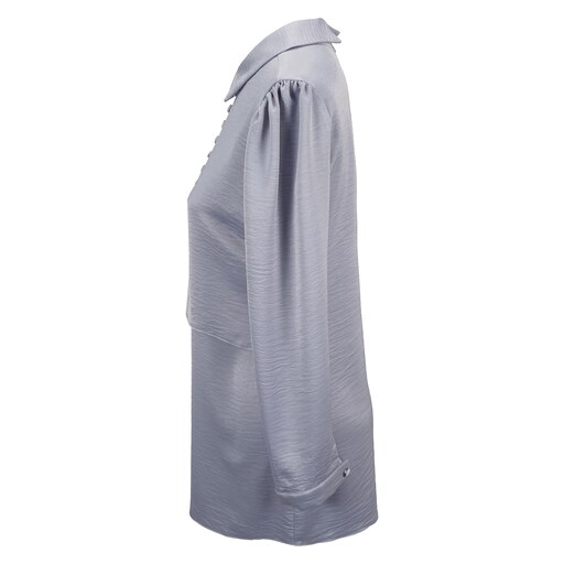 پیراهن زنانه ابرو بادی مناسب مهمانی و روز مره طوسی رنگ سایز40-46