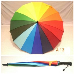 چتر رنگین کمان 16فنر  فایبر گلاس  پارچه pg نانو  به شرط کیفیت مطابق عکس 