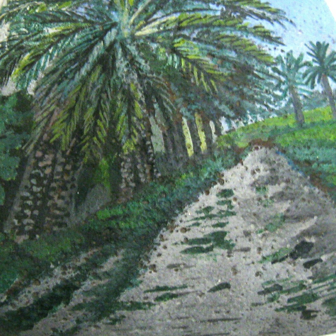 سنگ تزئینی با طرح منظره ی نخلستان