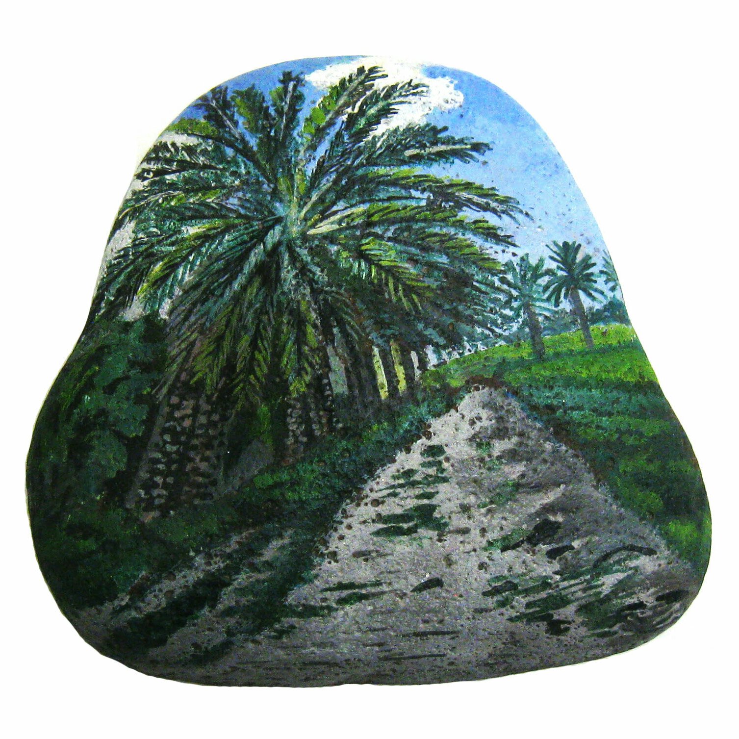 سنگ تزئینی با طرح منظره ی نخلستان