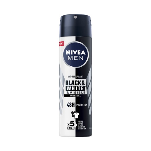 اسپری مردانه نیوا NIVEA MEN Invisible for Black and White Original Anti-Perspirant Deodorant Spray ، بسته 12 عددی(عمده)