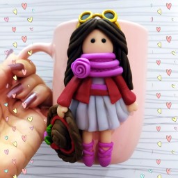ماگ عروسکی دست ساز و قابل شستشو