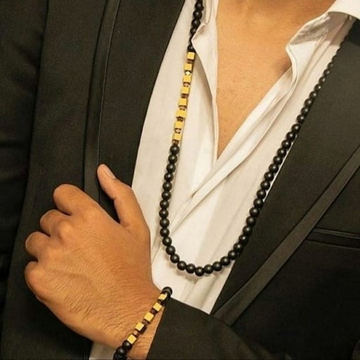 ست دستبند و گردنبند مردانه
