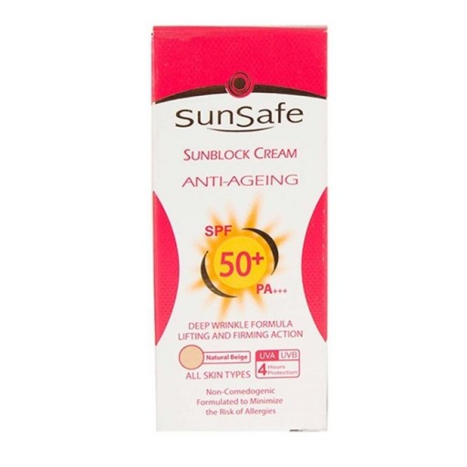 کرم ضد آفتاب و ضد چروک +SPF50 بژروشن سان سیف
SunSafe