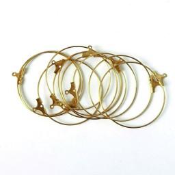 حلقه گوشواره و تزئین طلایی قطر 4 سانتی متر بسته 10 عددی