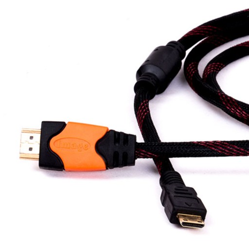 mini HDMI to HDMI cable یک و نیم متری مخصوص دوربین عکاسی و فیلمبرداری