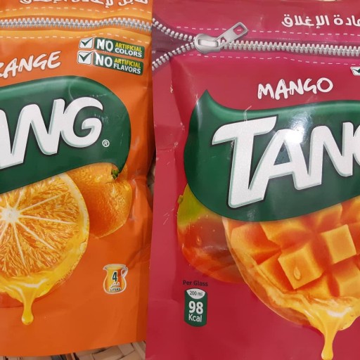 پودر شربت تانج Tang در دو طعم مختلف (انبه و پرتقال) 500 گرمی پاکتی