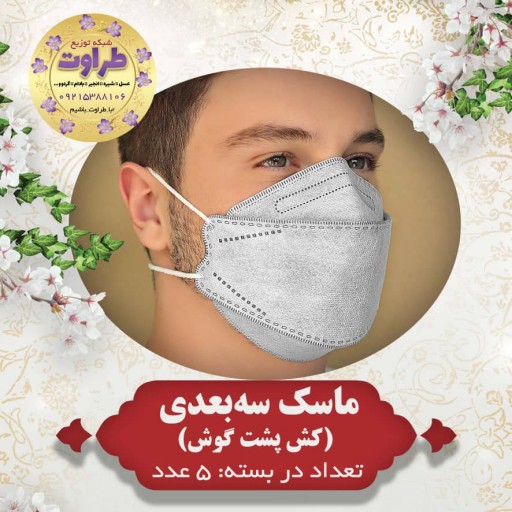 ماسک سه بعدی بسته 5 عددی طراوت