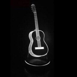 چراغ خواب و تزئینی سه بعدی مدل گیتار  پایه گرد- lED کم مصرف 