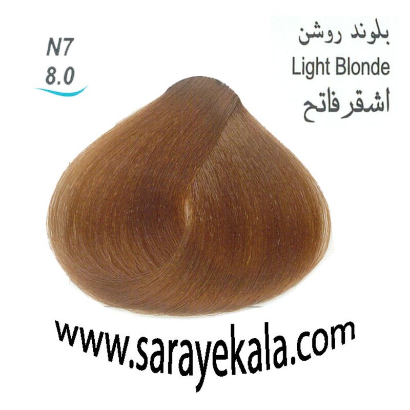 رنگ مو لورینت طبیعی بلوند روشن N7 به شماره 0.8 در سرای کالا