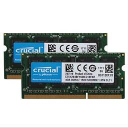 رم لپ تاپ DDR3L تک کاناله 1600 مگاهرتز CL11 کروشیال مدل PC3L-12800 ظرفیت 4 گیگاب