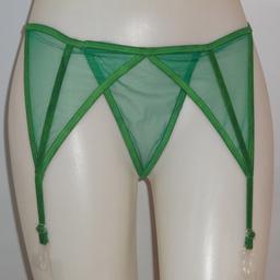 شورت توری سبز دارای نگهدارنده جوراب بالای زانو غرفه نازکپا غرفه جوراب ساق بلند 