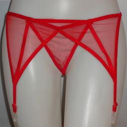 شورت توری قرمز دارای نگهدارنده جوراب بالای زانو غرفه نازکپا غرفه جوراب ساق بلند 
