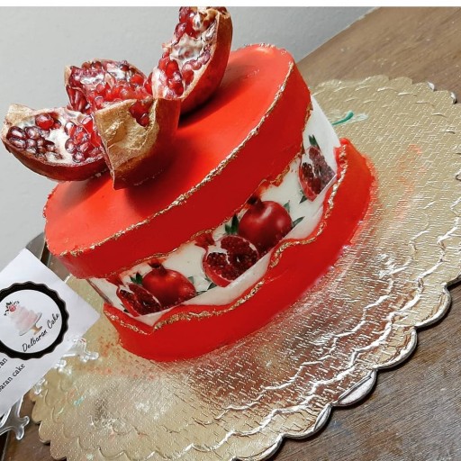 کیک خامه ای با دیزاین چاپ خوراکی