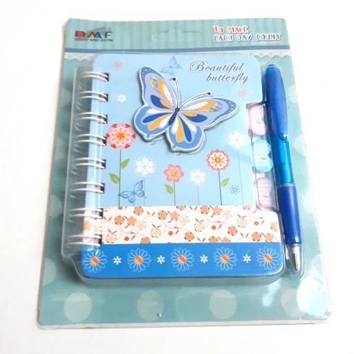 دفترچه یادداشت طرح پروانه به همراه خودکار