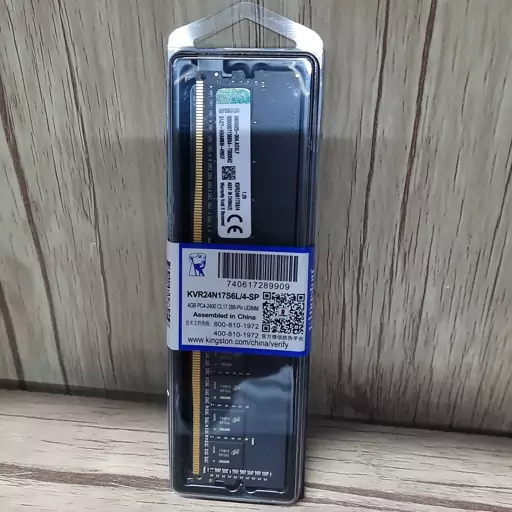 رم کامپیوتر کینگستون ظرفیت 4 گیگابایت مدل DDR4