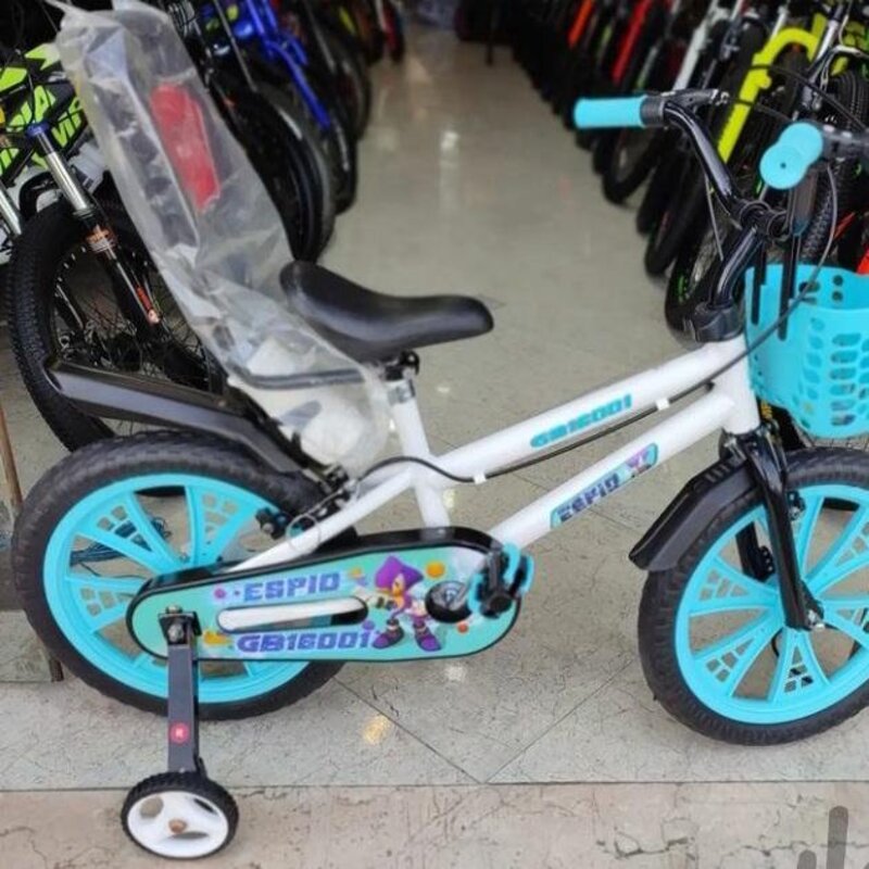 دوچرخه کودک سایز 16 بدنه فلزی با تکیه گاه 