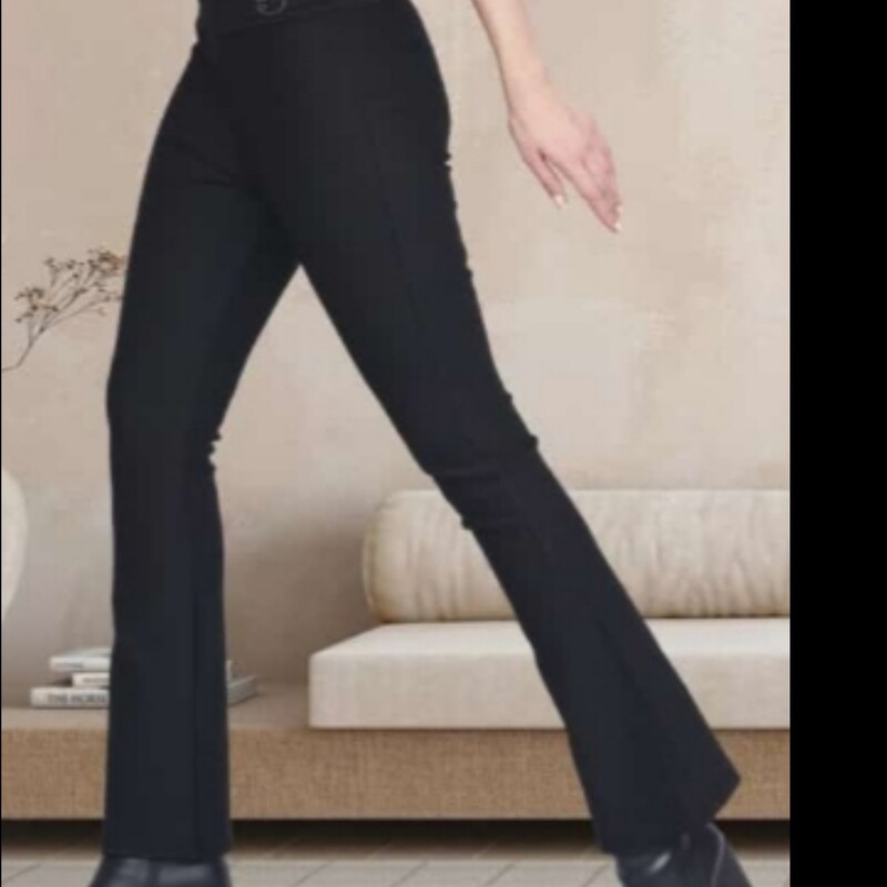 شلوار زنانه دمپا گشاد  جنس دورس فول کش سایز38تا46 قد103تا105 تک رنگ مشکی فاق بلند