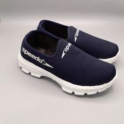 کفش اسپیدو مناسب پیاده روی زنانه و مردانه  بدون بند رنگ سرمه ای برای کارهای روز مره غرفه مشهد کفش ارسال رایگان 