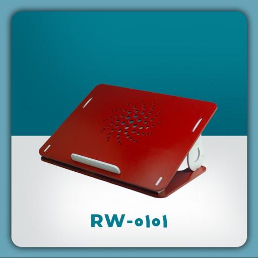 پایه نگهدارنده‌ی چوبی لپ تاپ، مدل RW0101، با قابلیت تنظیم ارتفاع (بین 10 تا 17 سانتیمتر)