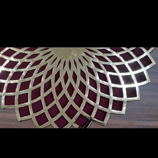 رومیزی گرد چرم مخمل 40×40