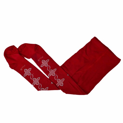 جوراب شلواری دخترانه رنگ قرمز مناسب برای 7 تا 8 سال
