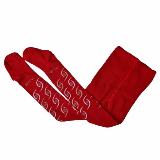جوراب شلواری دخترانه رنگ قرمز مناسب برای 6 تا 7 سال