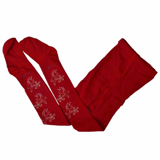 جوراب شلواری دخترانه رنگ قرمز مناسب برای 9 تا 10 سال