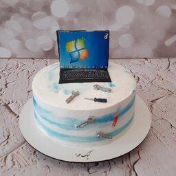 کیک تولد مهندس کیک دیجیتال بالب تاب فوندانتی کیک مشاغل کیک خامه ای ارسال پس کرایه 