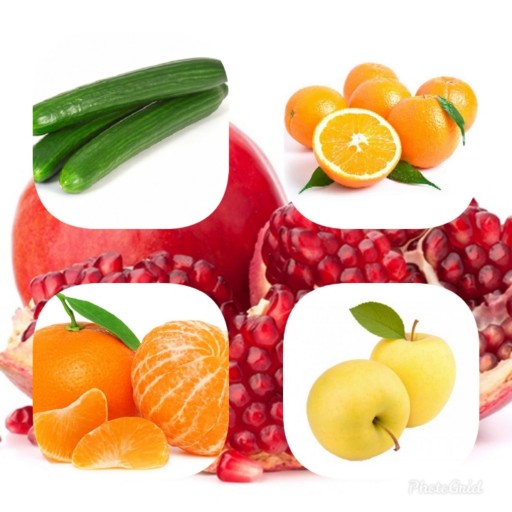 پکیج پذیرایی 5 میوه ( دستچین )
خیار قلمی،پرتقال جنوب،انار،نارنگی،سیب زرد