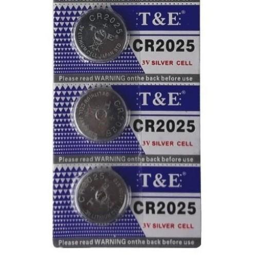 باتری سکه ای تی اند ای T&E مدل CR2025 بسته 3 عددی