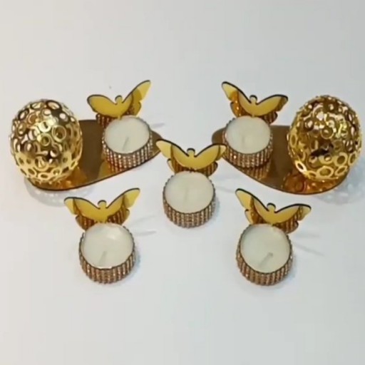 شمع وارمر مدل پروانه آینه پلکسی😍🦋
 در دو رنگ نقره ای و طلایی تزئین شده با نگین💫💫