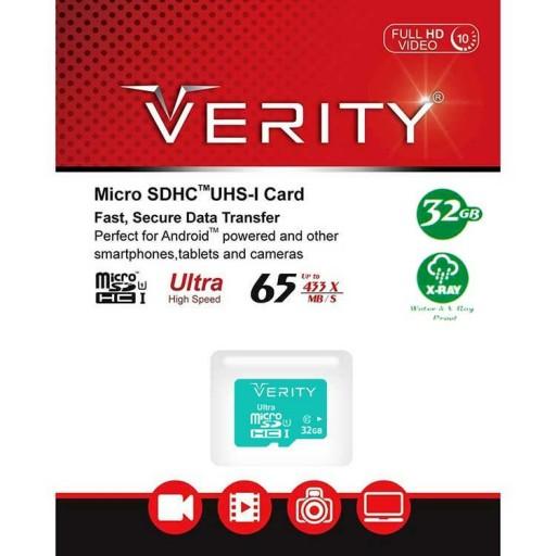 مموری کارت حافظه میکرو اس دی Verity مدل U1 433X ظرفیت 32 گیگابایت