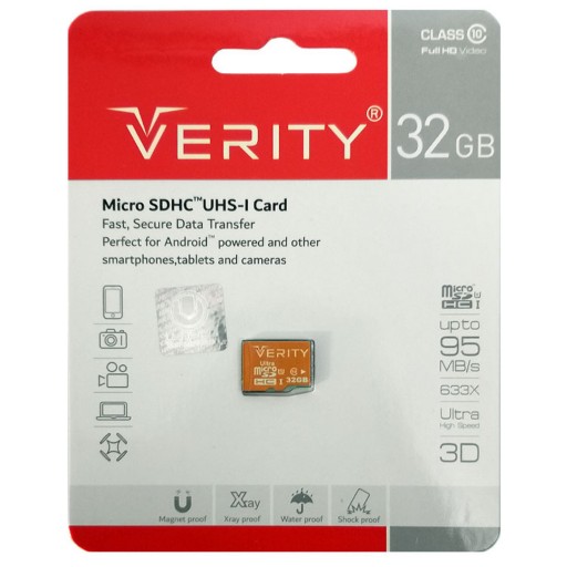 کارت حافظه میکرو اس دی Verity 32 گیگ پرسرعت